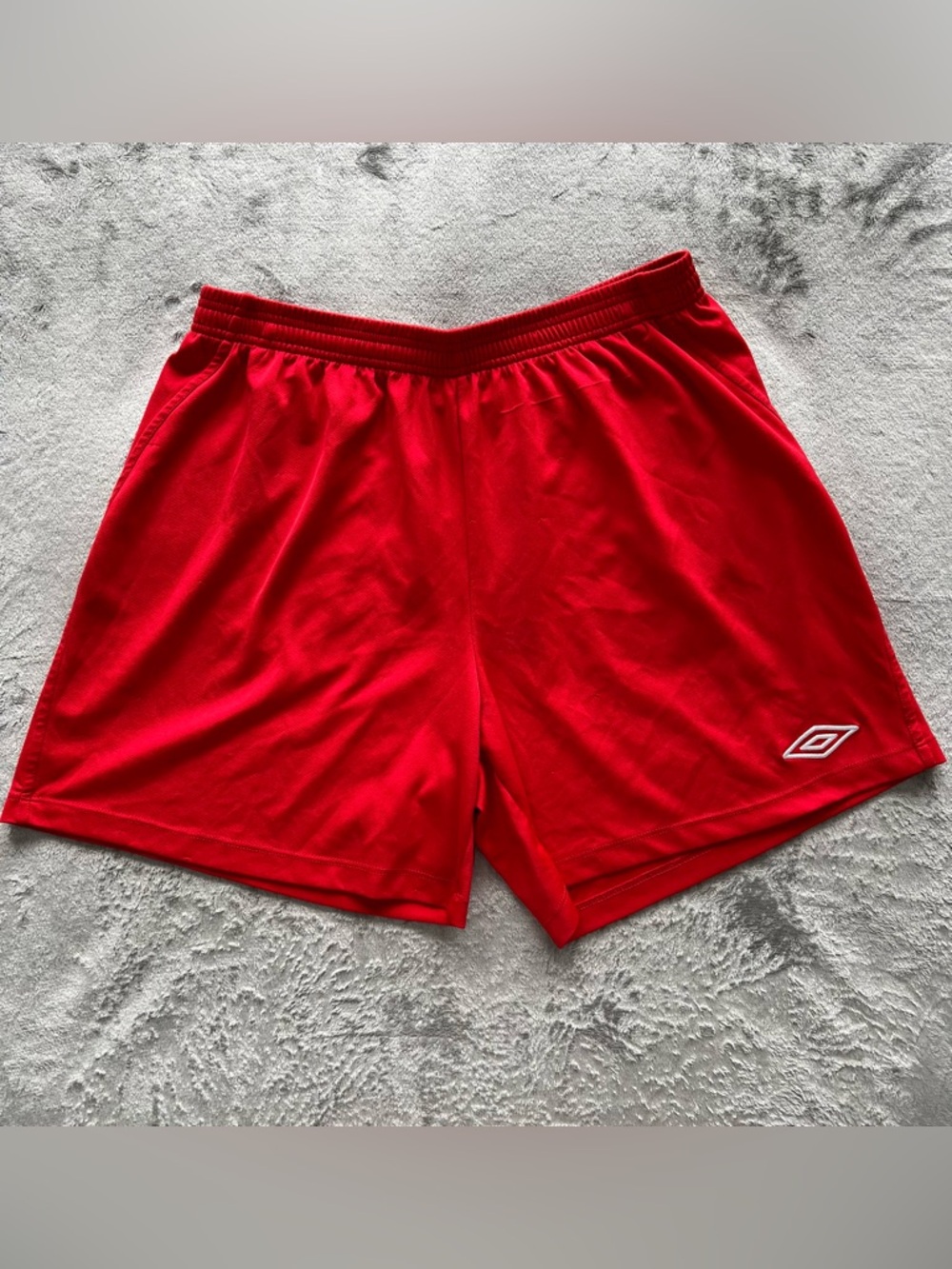 Umbro Red Men's Athletic Shorts with Logo